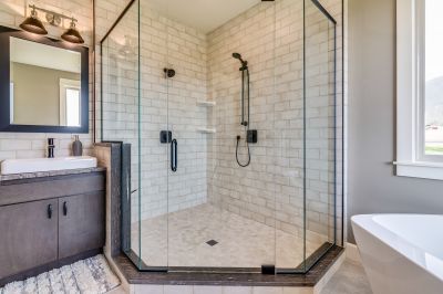 Minimalist Shower Design with Frameless Glass